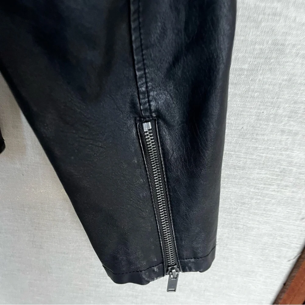 Universal Thread Black Faux Leather Biker Jacket - XS